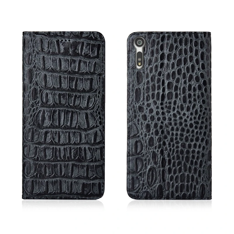 

Crocodile Back Pattern Genuine Real Leather Magnetic Flip Phone Bag For Sony Xperia XZs/Sony Xperia XZ Phone Case Coque Funda