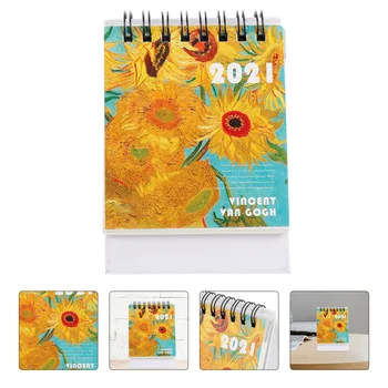 

1 Set Convenient Durable Folding Exquisite Multipurpose Mini Calendars Office Calendars Desk Calendars