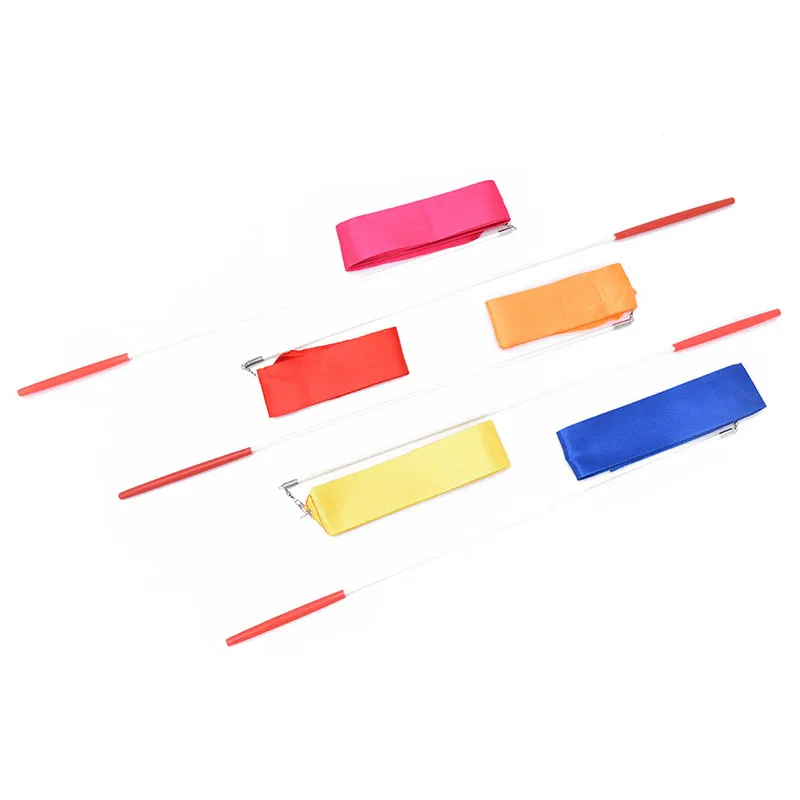 2M Professional Gym Ribbons Art Gymnastic Ballet Streamer Dance Ribbon Rhythmic gymnastics ribbon gymnastics streamer rod gymnastics dance accessories