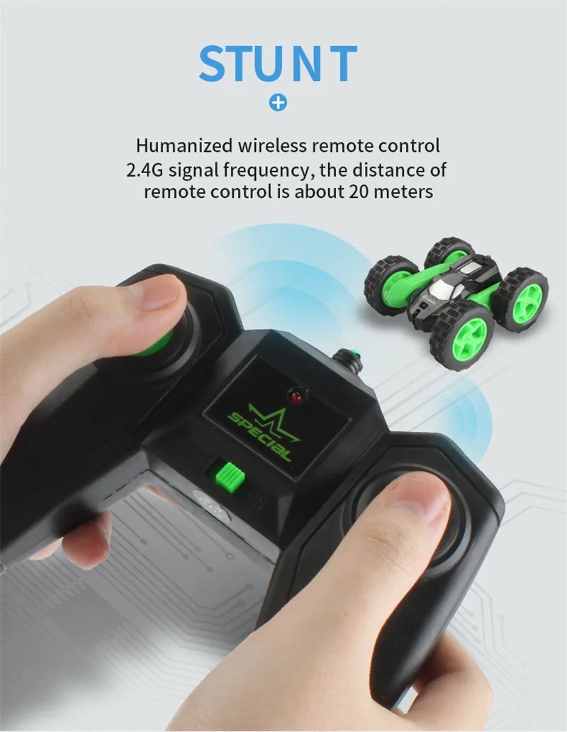 Eachine EC02 Радиоуправляемая машина 2,4G 4WD трюк Дрифт деформация Багги ролл автомобиль 360 градусов флип Робот Модель автомобиля высокая скорость Рок Гусеничный