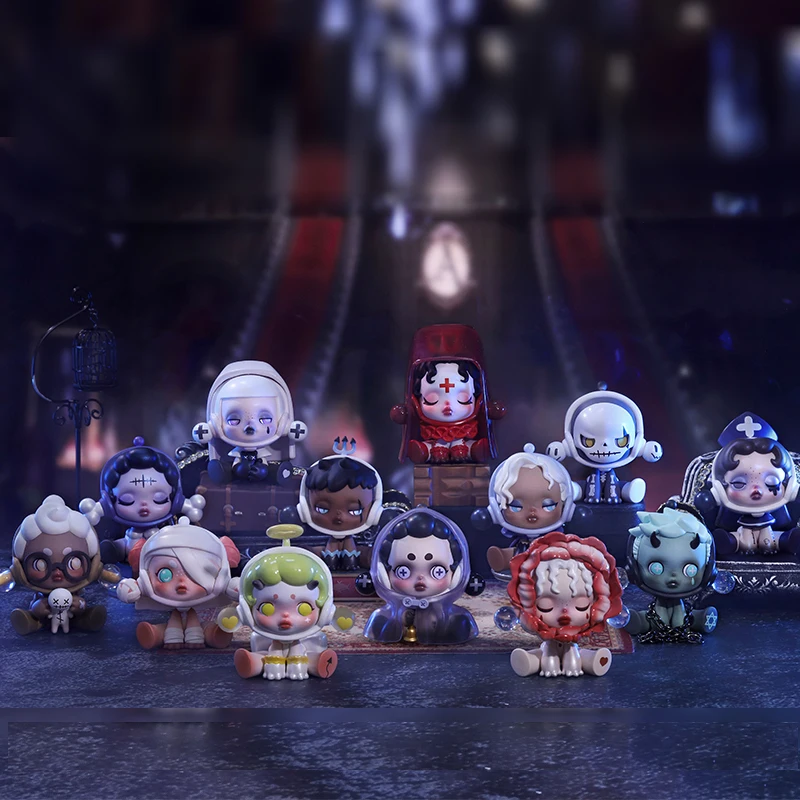 Photo Product POP MART Whole Box SkullPanda Ancient Castle Series Collection Doll Collectible Cute Action Kawaii animal toy figures