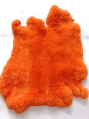 orange Натуральная кроличья кожа мех сделай сам украшения для дома сумка для одежды шарф аксессуары для телефона ювелирные изделия - Цвет: orange