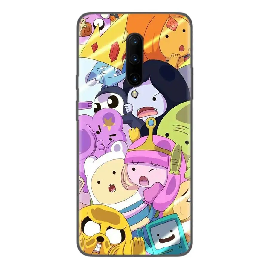 Adventure Time Finn Jake Black Case for Oneplus 7Pro 1+7 Pro 6 6T 5 5T 3 3T Art Gift Patterned Soft Phone Cover Coque - Цвет: BS296-6