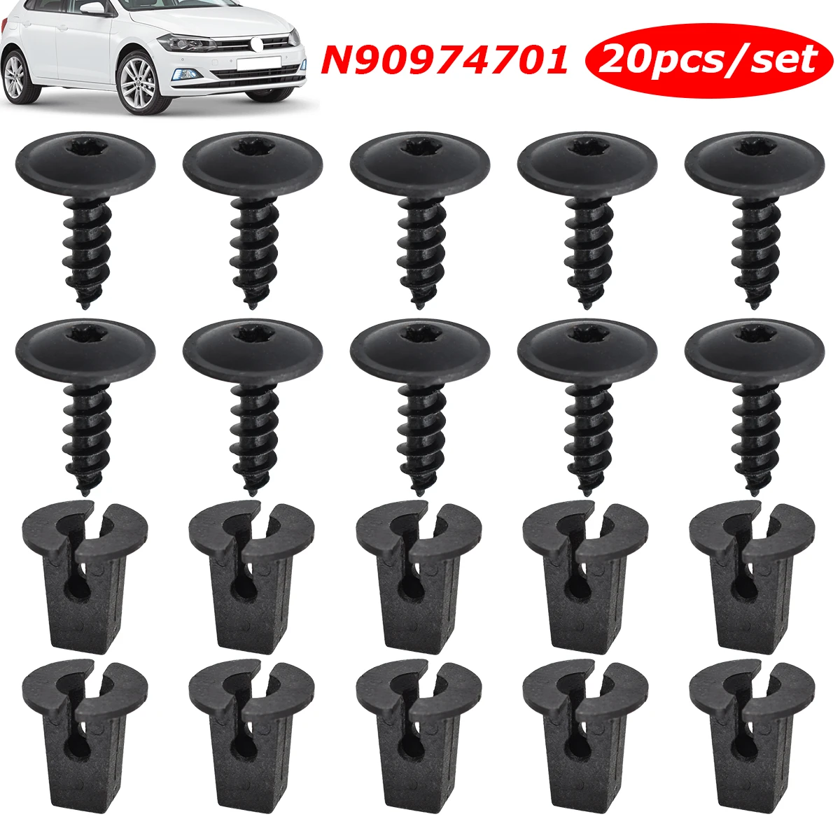 20pcs N90974701 Engine Cover Undertray Splashguard Wheel Arch Torx ...