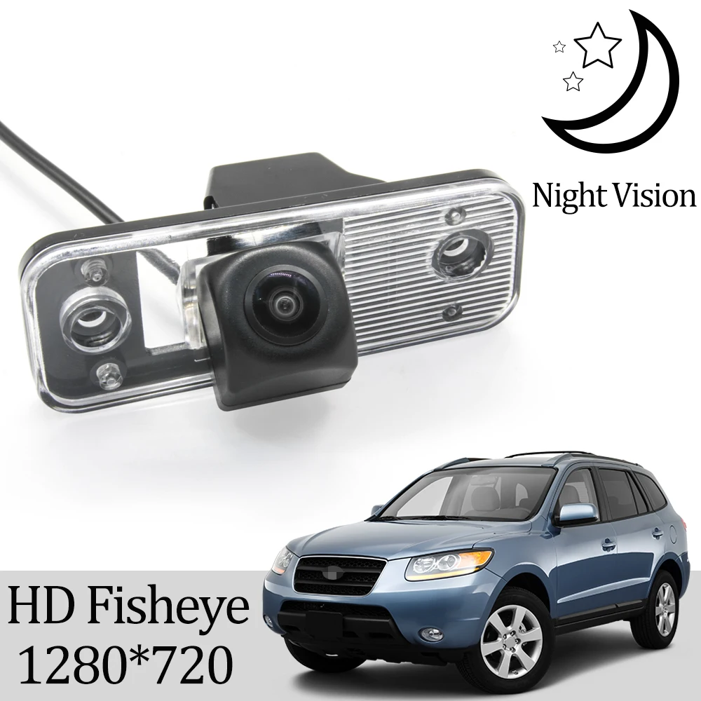 Камера заднего вида Owtosin HD 1280*720 рыбий глаз для Hyundai Santa Fe (CM) SUV 2005-2012 | Автомобили и