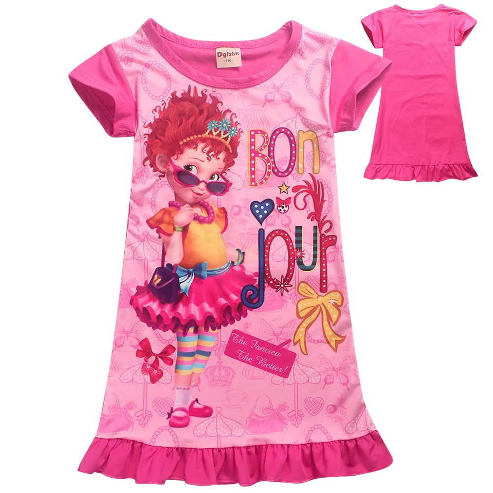 

Summer Kids Dresses for Girls Fancy Print Pink Dress Children Cothes Vampirina Princess Costume Girls Casual Party Dresses 2019