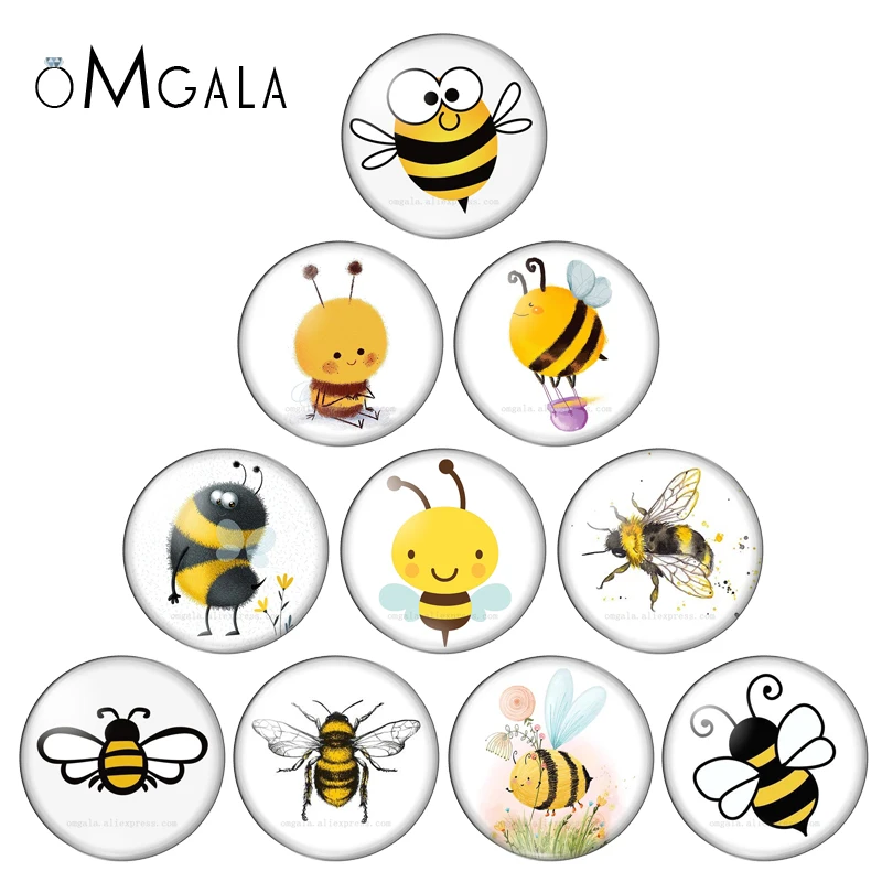 Стеклянный кабошон для фото Mommy Bee to be Round демонстрационная фурнитура с плоским