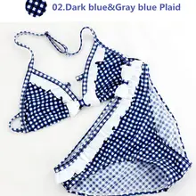 Купальный костюм из 2 предметов для девочек синий, красный, серый Детский комплект бикини От 8 до 16 лет детский купальник купальный костюм для девочек Детская летняя пляжная одежда