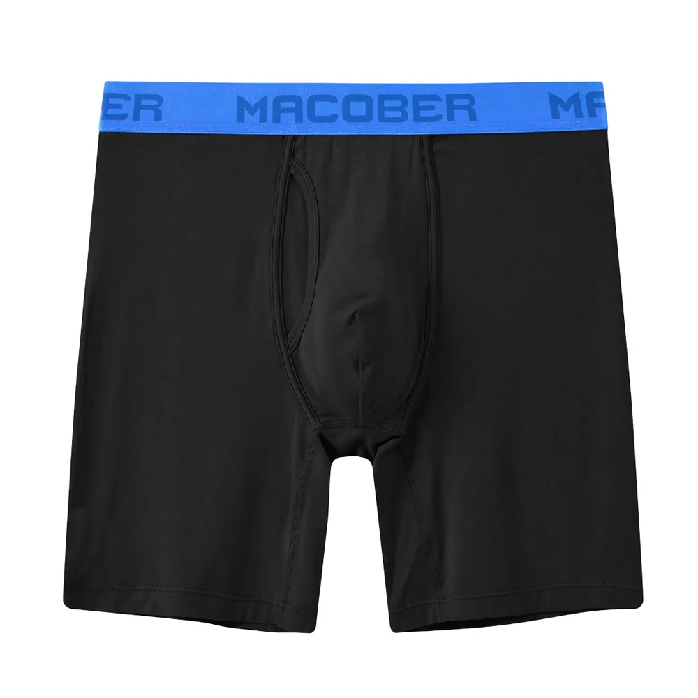 Men's Long Leg Panties Comfortable Bamboo Breathable  Men Boxer Briefs Underpants Size M-3XL