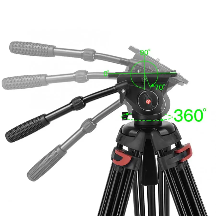 XTK-8018 Штатив для профессиональной фотосъемки DV видео камеры 360 панорамный гидравлический штатив с шаровой головкой 1,8 м