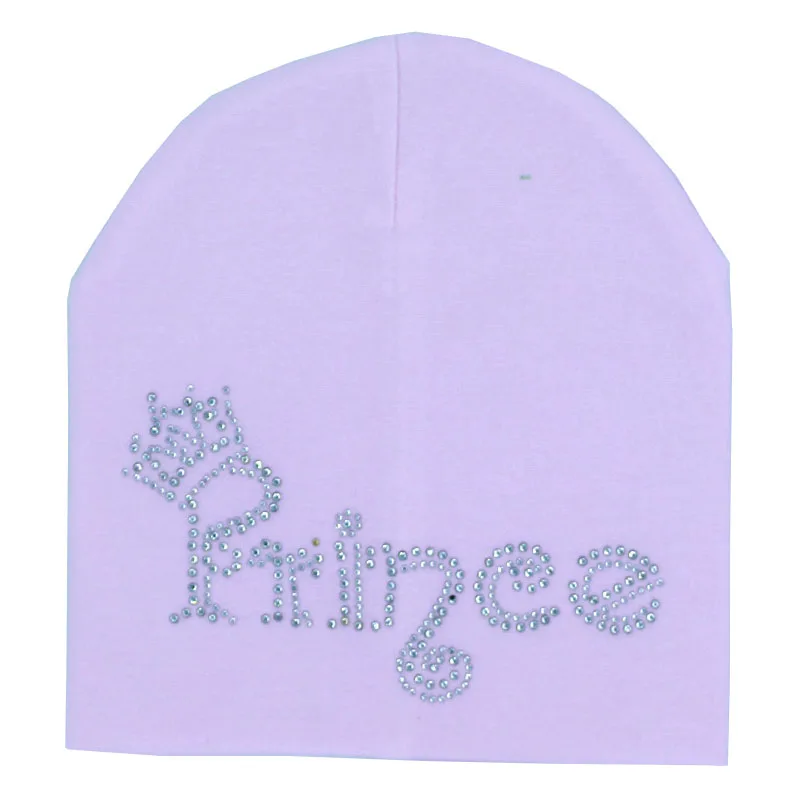 Baby boy and girl hat Autumn winter princess prince diamond Baby girl Hat Boy Cap Kids cotton Beanie bonnet cap Skullies Beanies