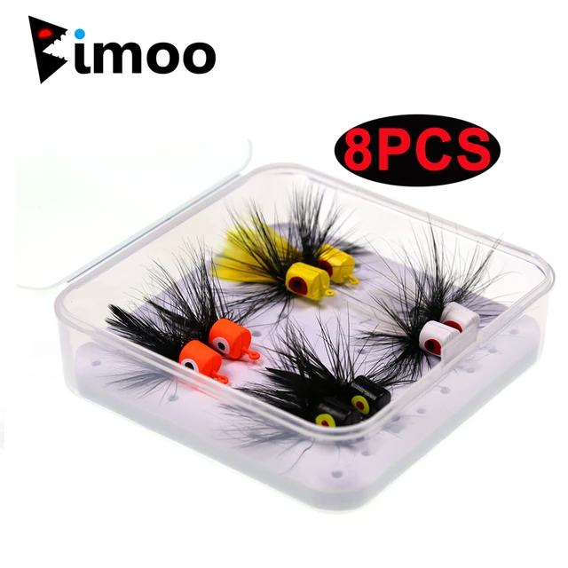 Bimoo 8pcs Size #10 Bass Panfish Popper Fly Saltwater Fly Fishing
