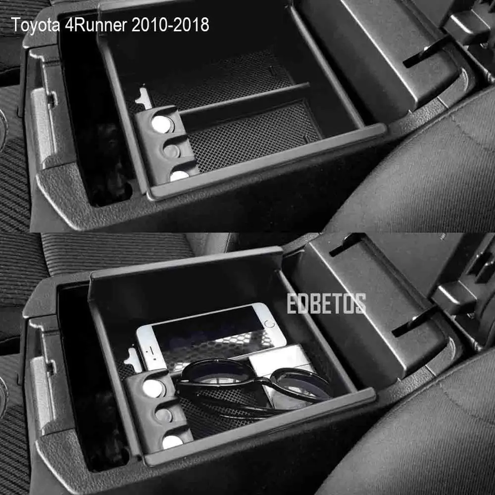 Armrest Secondary Glove Box For Toyota 4Runner 2010- Center Console Organizer Tray- 4Runner Stowing Tidying Accessories