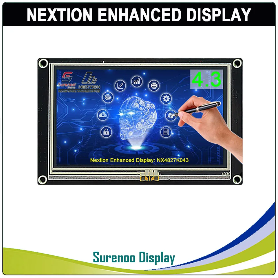 4," NX4827K043 Nextion Enhanced HMI USART UART серийный резистивный сенсорный TFT ЖК-модуль панель дисплея для Arduino Raspberry Pi