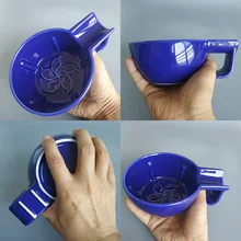1 Pc Ceramic Shaving Soap Bowl Black Blue Shaving Foam Bowl Shaving Cream Bowl Drop Shipping