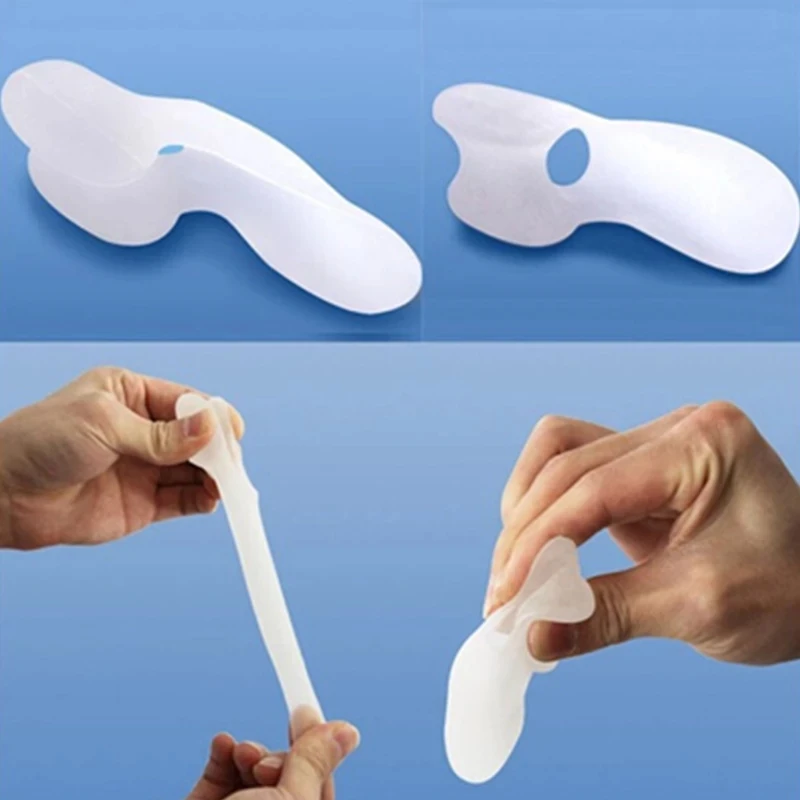 Silicone Toes Separator Bunion Bone Ectropion Adjuster Outer Appliance Hallux Valgus Corrector 2Pcs toe separators toe corrector toe spreader finger toe separator toe protectors