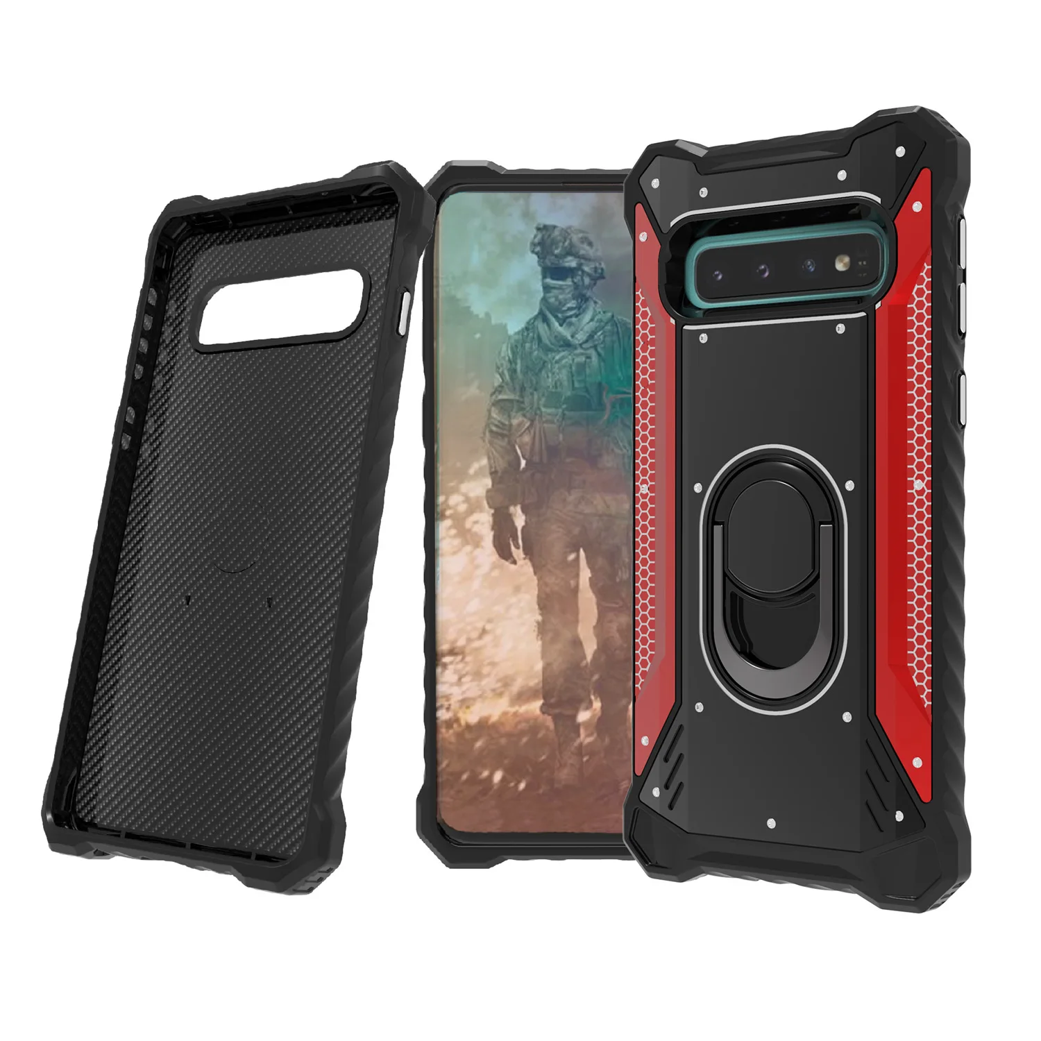 Чехол для samsung Galaxy S10 Note 9 10 Pro S8 S9 Plus S10e с подставкой и держателем, противоударный защитный чехол