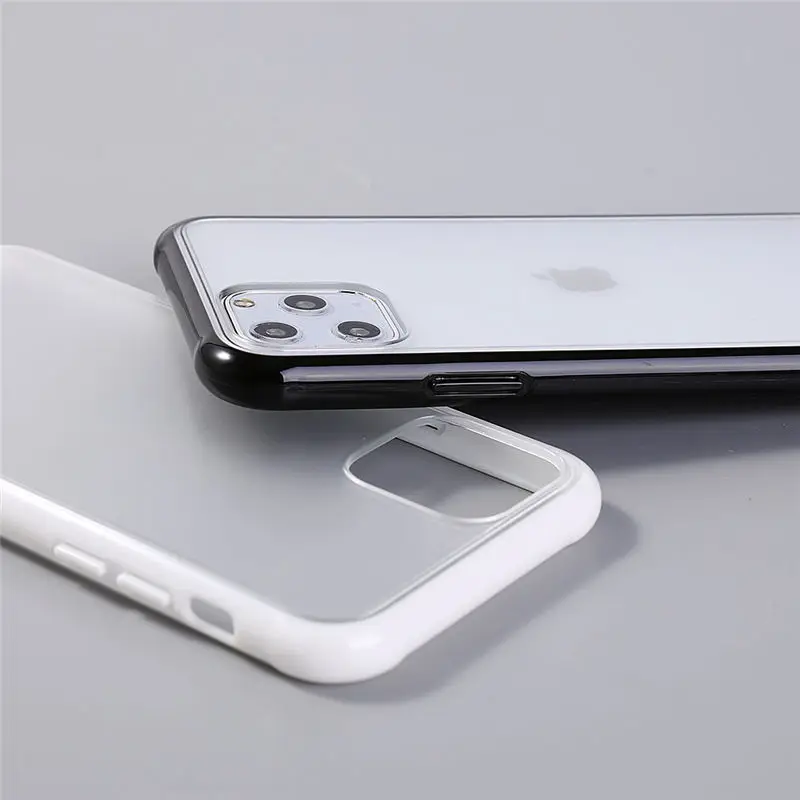 Матовый Прозрачный чехол конфетного цвета для iPhone 11Pro Max XR X XS 8 7 6 6S Plus ударопрочный