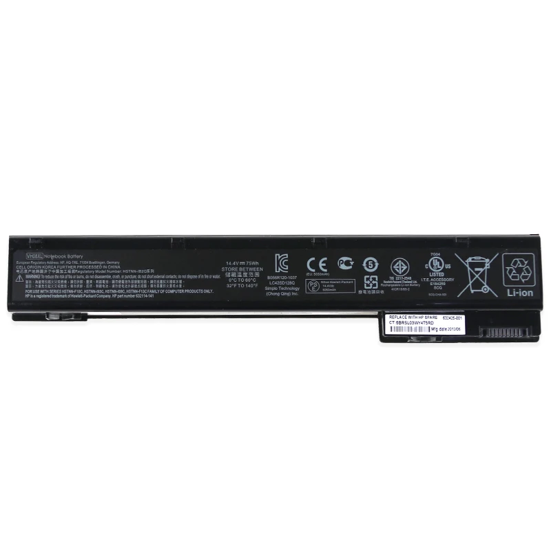 Kede 14,4 V 75Wh VH08XL VH08 ноутбук Батарея для hp 8560W 8570W 8760W 8770w HSTNN-LB2P HSTNN-IB2P HSTNN-I93C 632113-141