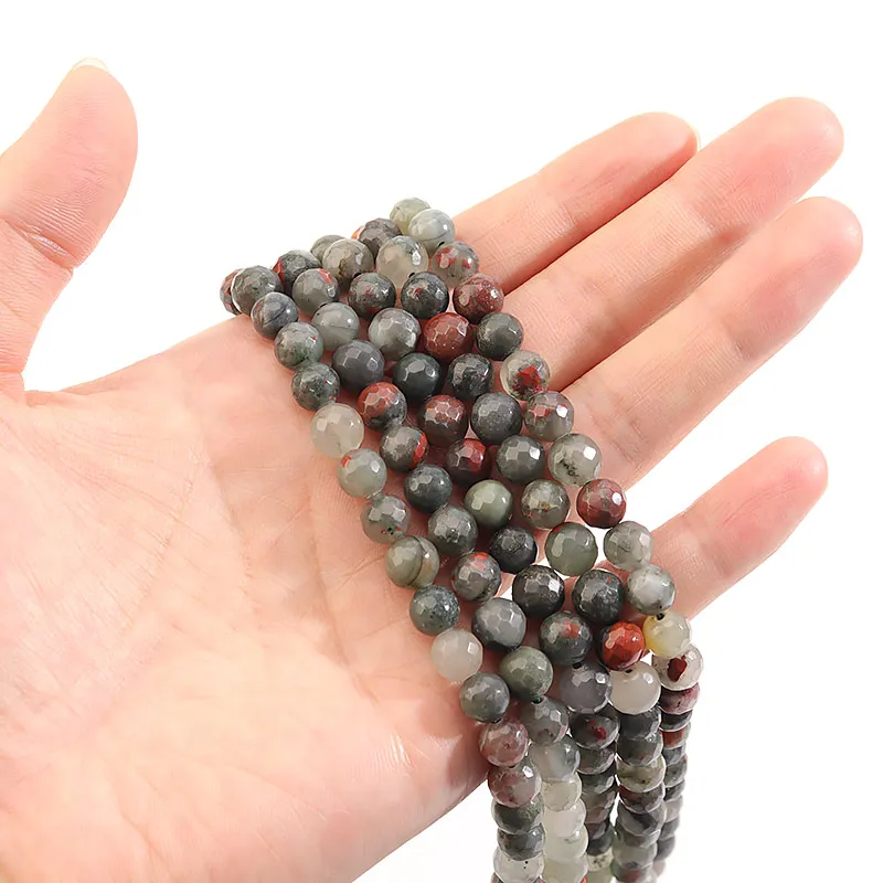 

15"Strand Natural Jasper Gems Dragon Blood Stone Round Loose Spacer Beads Fit Diy Jewelry Bracelet Necklace Making Wholesale