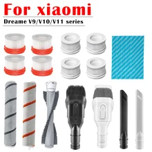 Vacuum cleaner accessories HEPA filter for Xiaomi Mijia Dreame V9/V9P/V10/V11 roller brush Mop rag V9p brush head part XaoMI