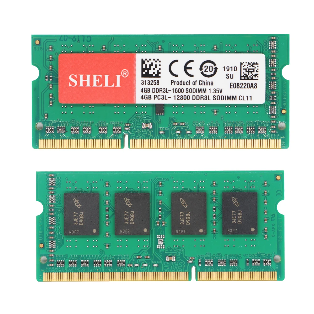 Шели 4 Гб 1Rx8 PC3L-12800S DDR3L 1600 МГц 204pin 1,35 V sodimm ОЗУ памяти ноутбука