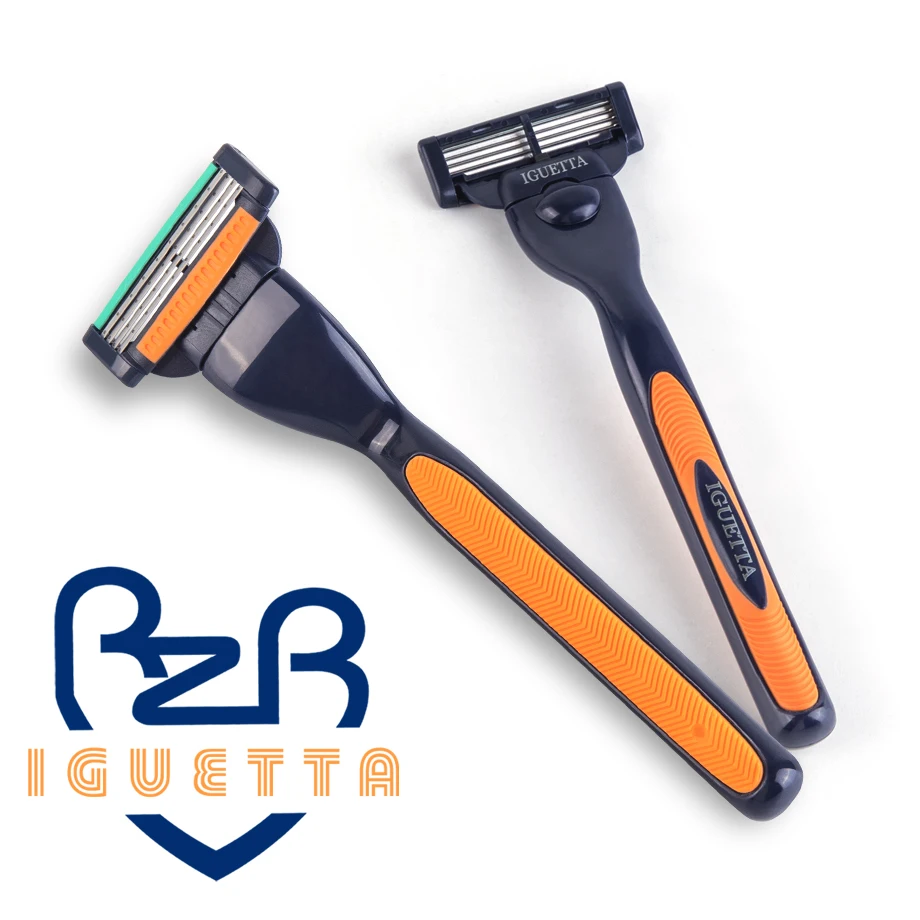 RZRIGUETTA Razor For Men High Quality Steel Blade Shaving Razor Cartridge 4 Layers Blade Razor Beard 4