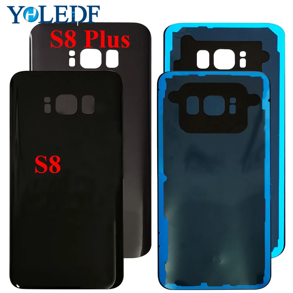 Задняя крышка для Samsung S8 G950F стеклянная батареи Корпус задняя дверь Plus + G955F шасси