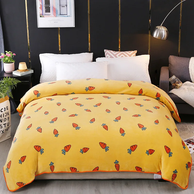 

Bed Sheet Quilt Cover One-Piece Sable Fur Quilt Cover Winter Thick Warm Single Double Thick One-Piece Gold Mink