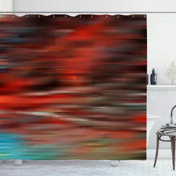 

Shower Curtain Set with Hooks 72x72 Inches Fun Abstract Star Party Design Blue Red Evespace Christmas Celebrate Blank Space Blur