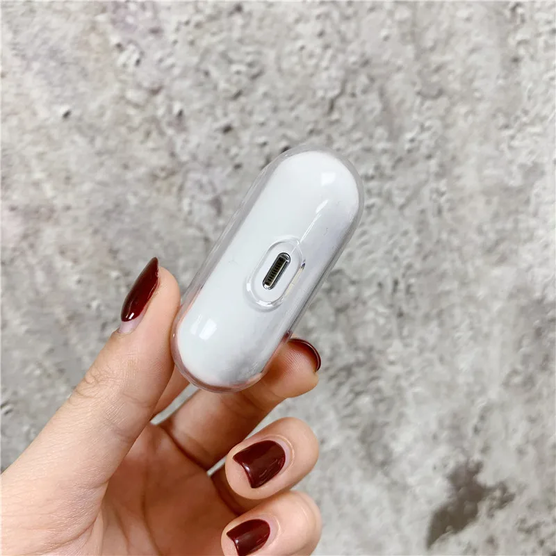 Модный чехол с забавным рисунком пальцев для Apple Airpods Pro прозрачный Твердый Crtystal Air