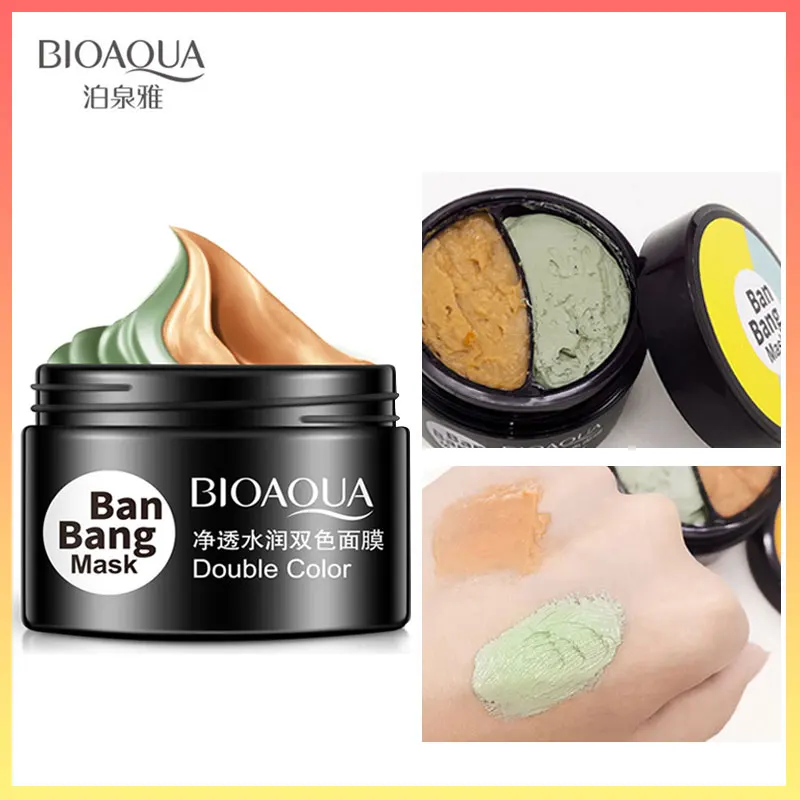 

BIOAQUA Ban Bang Double Color Mask For The Face Whitening Moisturizing Skin Care Deep Cleaning Pore Acne Blackhead Face Mask