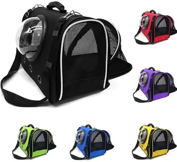 

Pet Carrier Backpack Portable Soft-Sided Backpack Bag Comfort for Small Dogs and Cats Airline Approved Ventilated Design Cushion