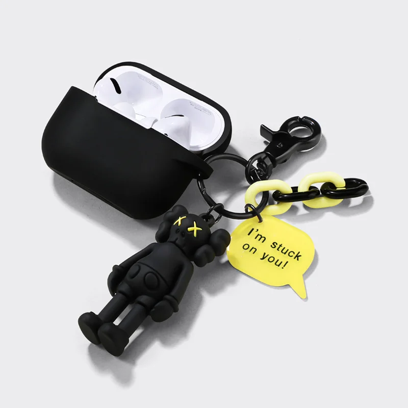 3D чехол для наушников для AirPods Pro силиконовые Милые Мультяшные наушники/EarPods чехол для Apple AirPods Pro 3 чехол с брелком