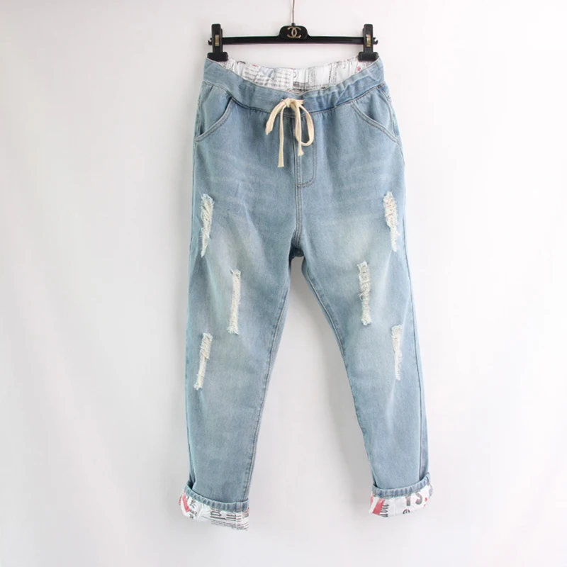 Damas de cintura alta costura de mezclilla suave big jeans adecuado para las mujeres azul y negro mujer de talla grande 6xl Vaqueros