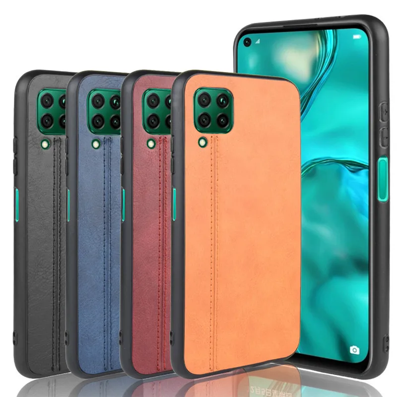 

Business Fitted TPU Leather Case for Huawei Nova 7i Casual Cases Shockproof Full Back Cover Anti-knock