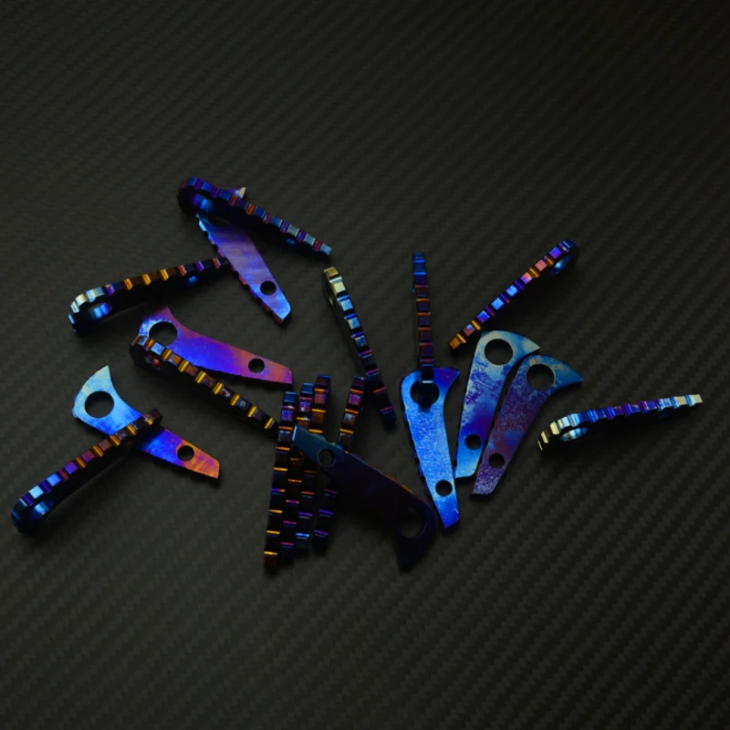 TC4 Titanium Alloy Material Pocket Knife Spine Keel Back Spacer 1 piece For Spyderco Paramilitary 2 C81 PARA2 Knife Handle DIY