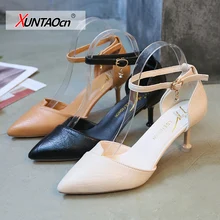 

Zapatos De Mujer Women Fashion Sweet Pointed Toe Buckles Strap Stiletto Heels Lady Cool Red Party Heel Shoes White Heels