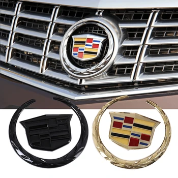 

Car Front Emblem Rear Badge Sticker For SRX ATS XTS Rear Trunk Boot Front Head Grille Accessories Auto Logo Decals Decoration