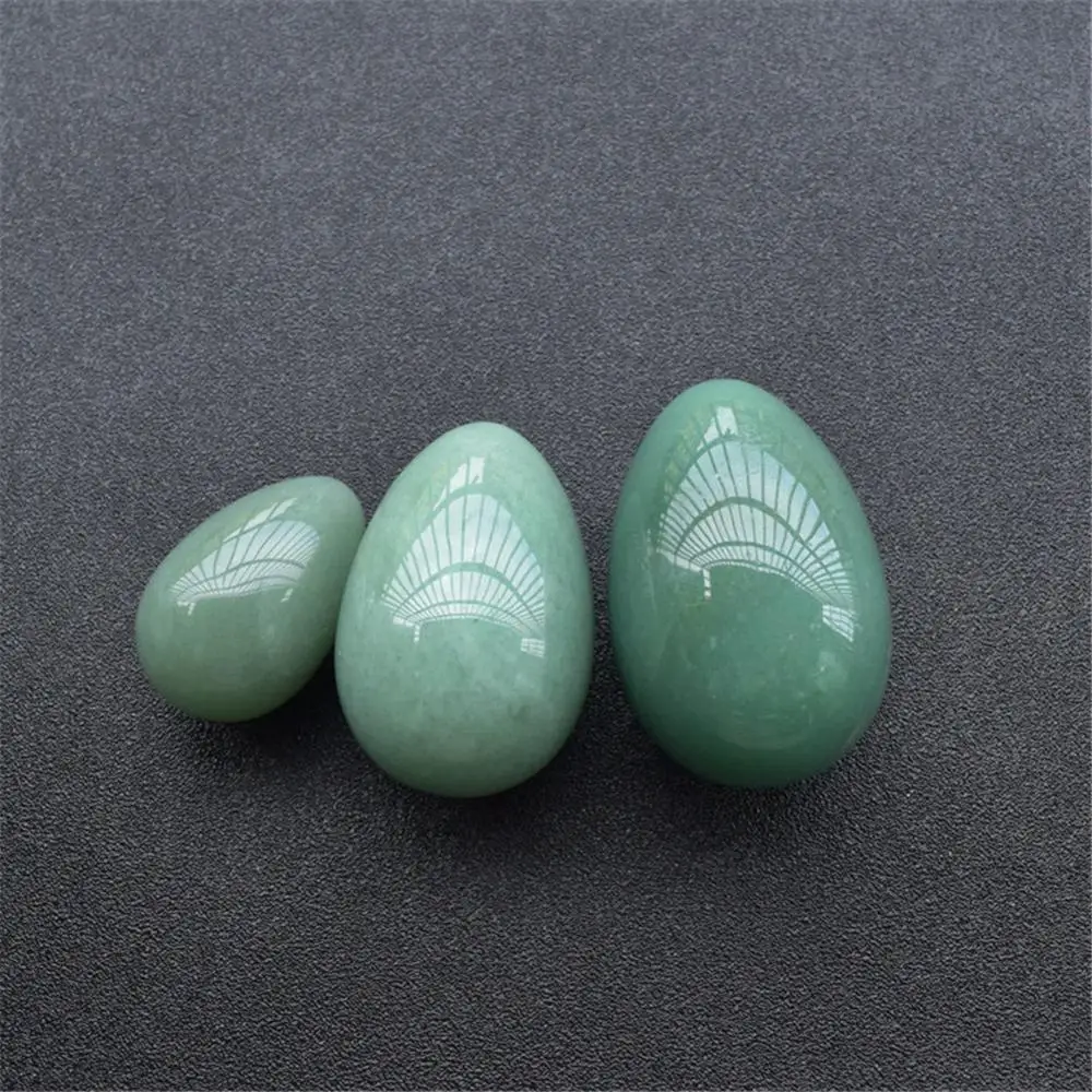 

New style 3pcs/lot Green Aventurine Yoni Egg Set Vaginal Tightening Ball Massage Exerciser vulva egg function assisted Hygiene