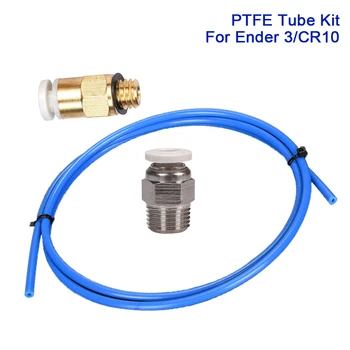 

Bowden PTFE Tubing 1M PC4-01 Pneumatic Connector Quick Fitting Push Connect M6 M10 ender 3 CR10 3D Printer Parts Teflonto Tube