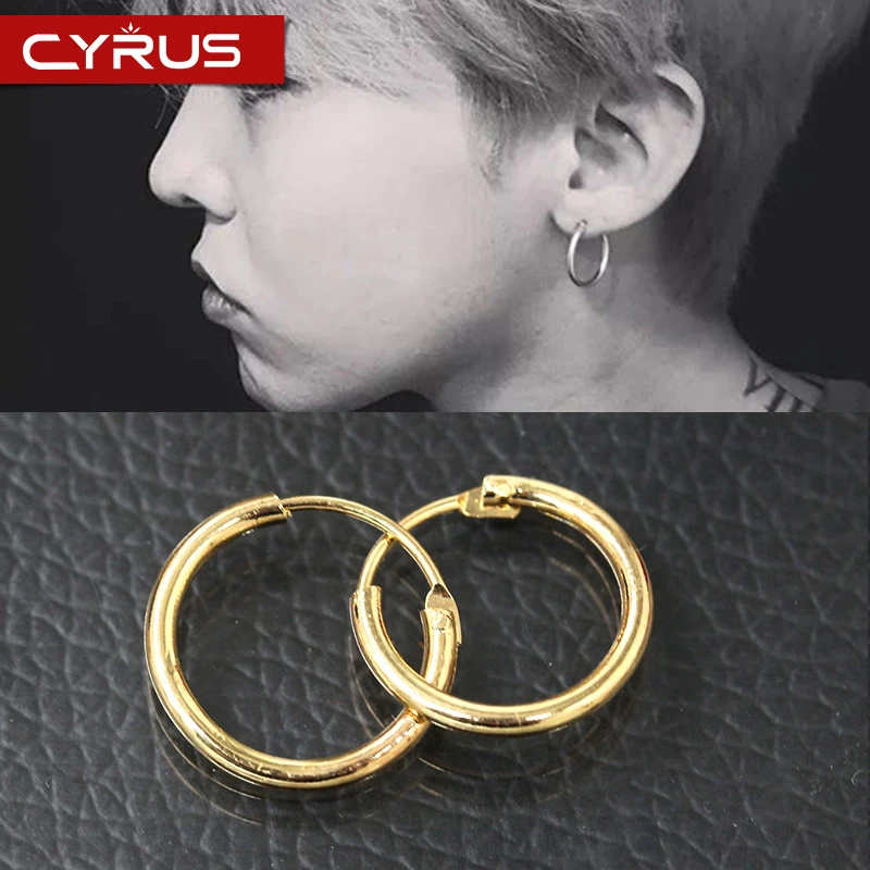 Classic Hoop Earrings For Women Men Couple Simple Gold Color Statement Circle Cool Boys Jewelry Wholesale 2020 | Украшения и