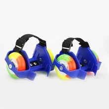 1 пара детские роликовые коньки Двойные колеса обувь Роликовые портативные для детей мальчик и девочка