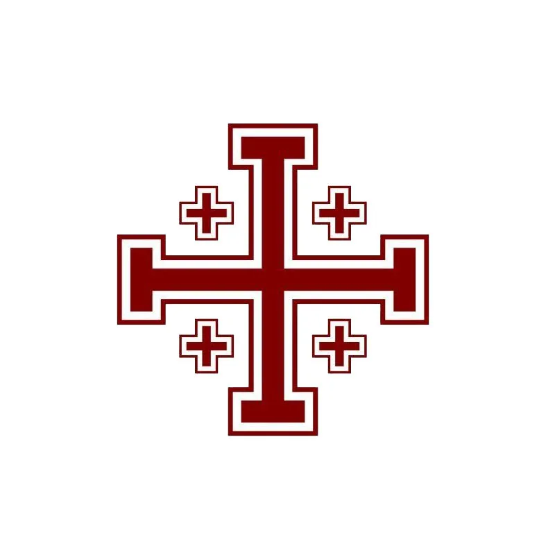 

Lovely Jerusalem Cross KK Decal Cover Scratches Car Sticker Pvc 11.2CM X 11.2CM