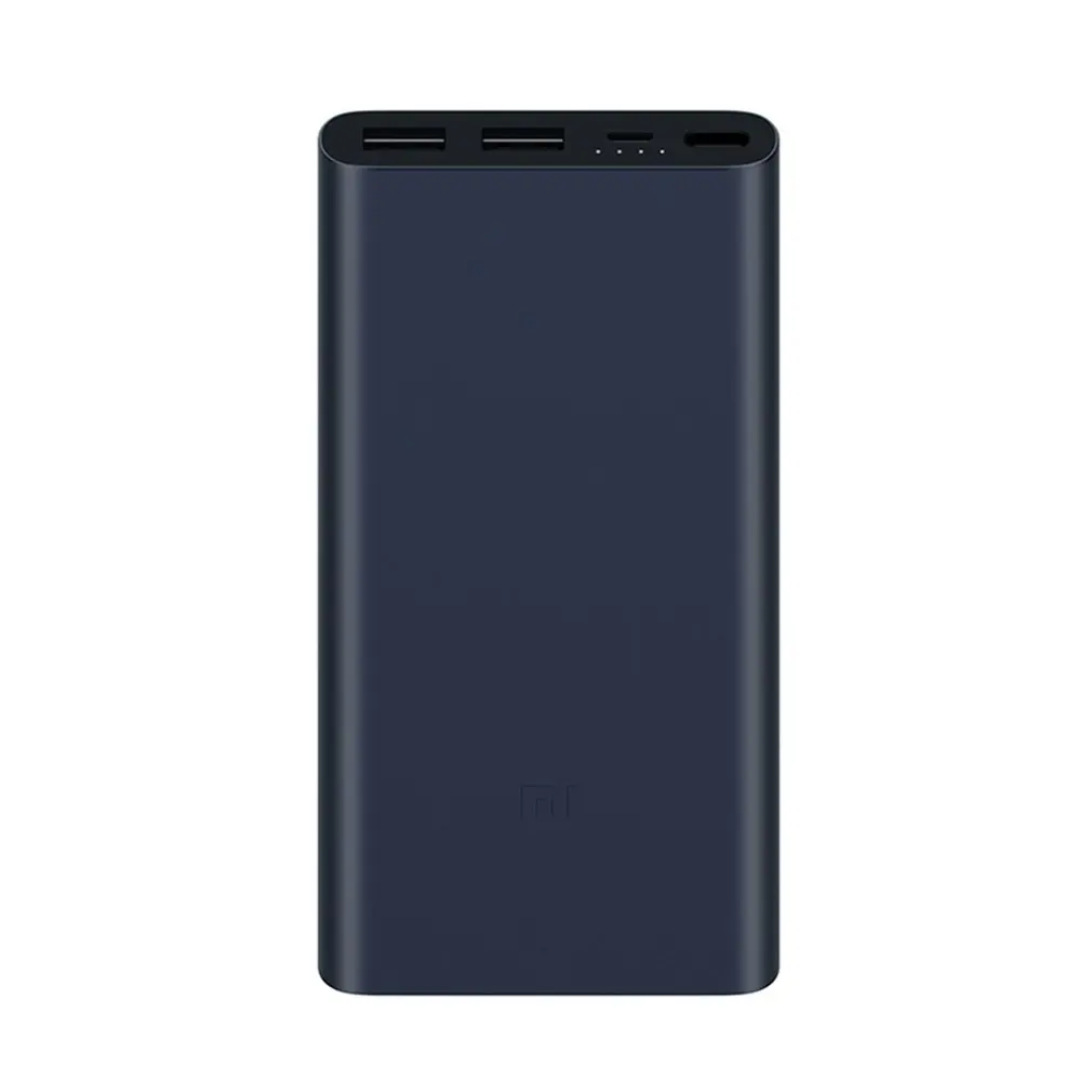 10000mAh Xiaomi Mi power Bank 2i внешний аккумулятор банка 18W Quick Charge power Bank 10000 PLM09ZM с двойным USB выходом для телефона - Цвет: black