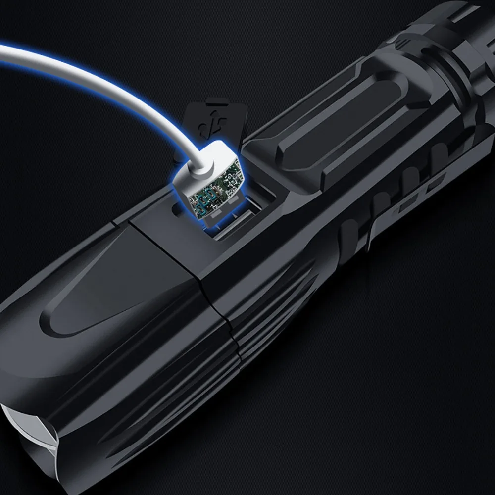 Bike light XHP90 LED flashlight zoom USB rechargeable led light 26650 flashlight waterproof aluminum alloy 5 modes 30S30 (19)