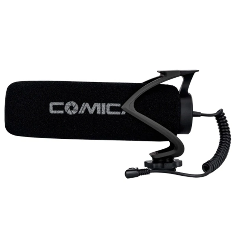 Comica Cvm-V30 Lite микрофон с супер-кардиоидным полярным узором Холодный башмак дизайн конденсаторный микрофон для смартфона камеры черный