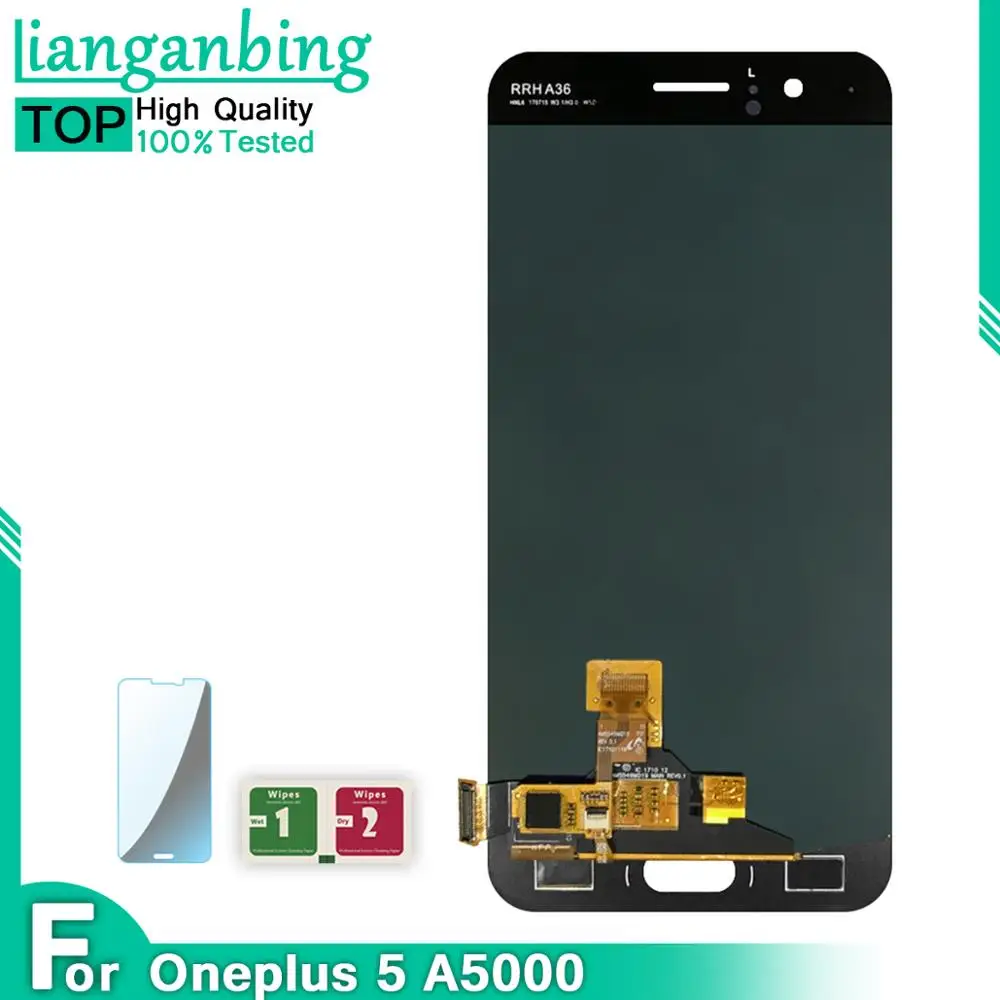 5 ''Amoled дисплей для OnePlus LCD кодирующий преобразователь сенсорного экрана в
