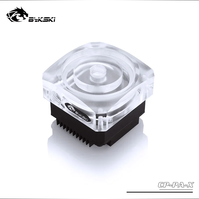 

Bykski 12V Slient Pump 3 Meters lift Max 3800rpm 300L/H Flow Rate DC12V TOP 10W 4PIN PMW 5V LED ,Black, CP-PA-X