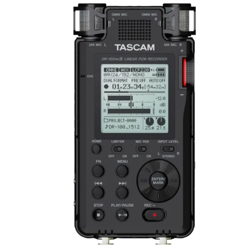 TASCAM DR 100MKIII рекордер обновленная литиевая батарея двойная запись 192 кгц/24 бит
